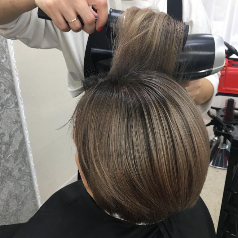 укладка феном