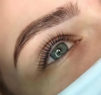 Ламинирование ресниц + окрашивание