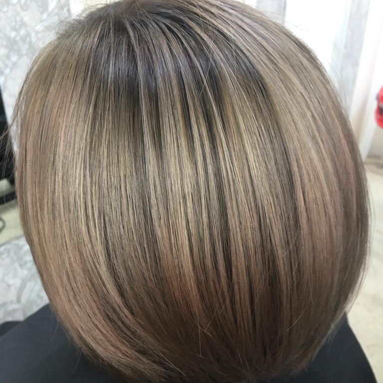 мелирование средней длинны