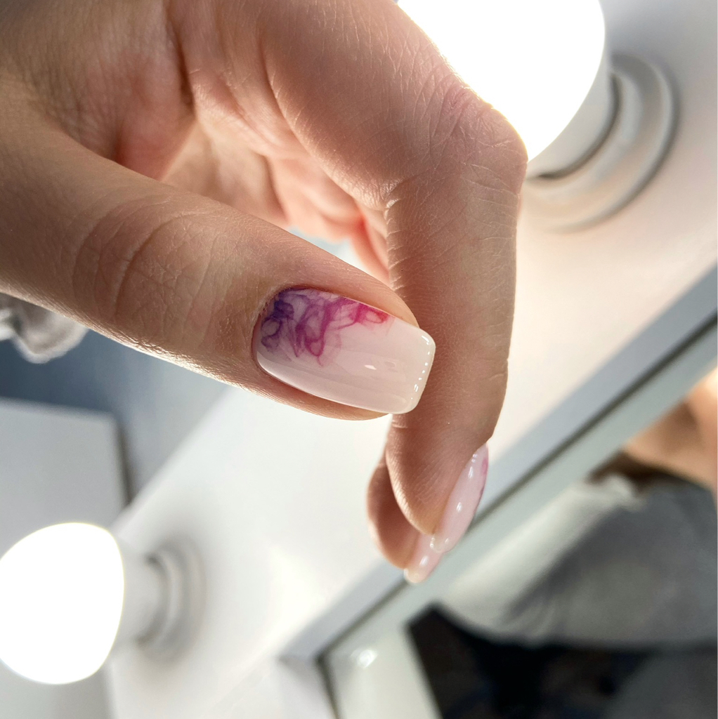 Маникюр с покрытием + слайдер/стемпинг