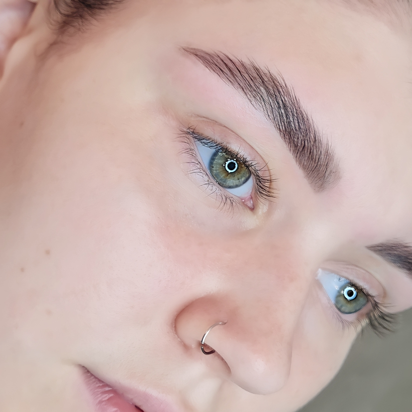 Долговременная укладка бровей (с окрашиванием)