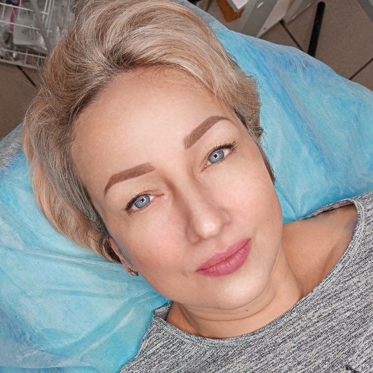 Пудровое напыление бровей мастер Ангелина