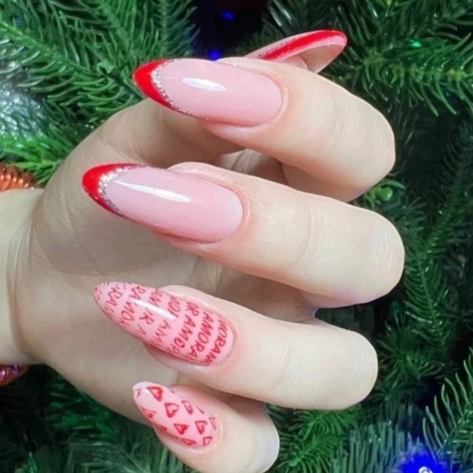 Наращивание ногтей + маникюр + френч, дизайн более 2х ногтей