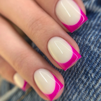 Снятие+маникюр+покрытие гель лак(укрепление гелем) Френч