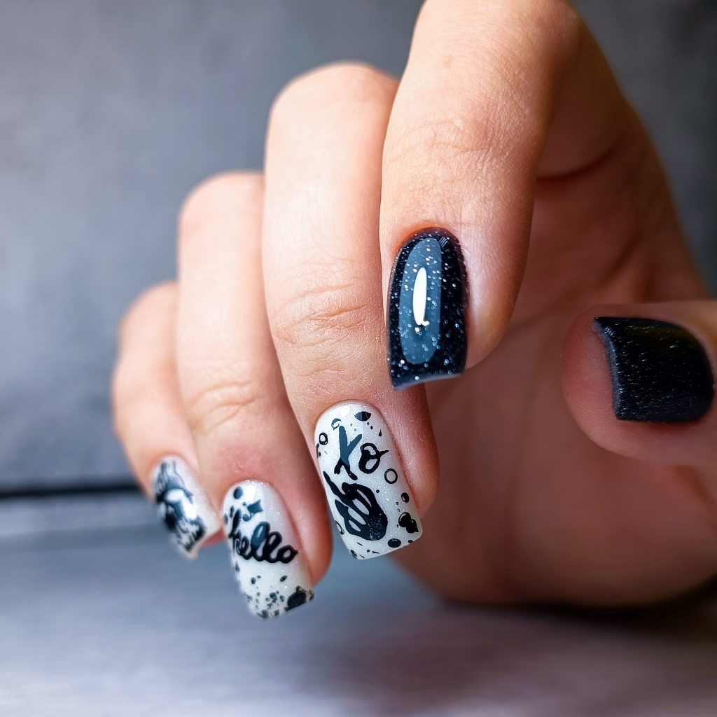 дизаин (стемпинг, слайдер, фольга, стразы)