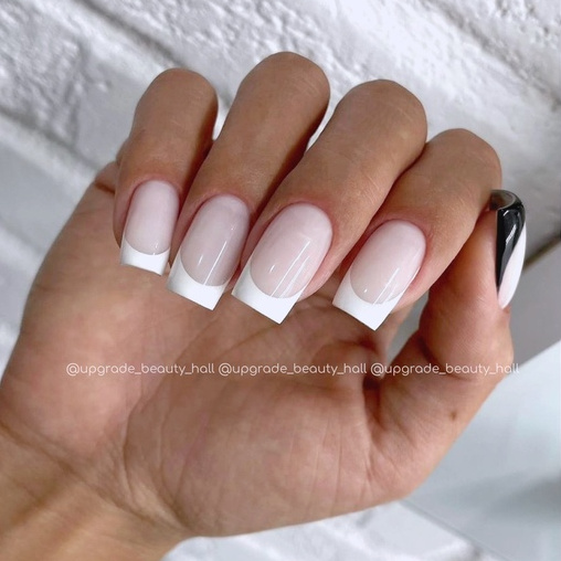 Френч, лунный маникюр, антифренч (ruffian)