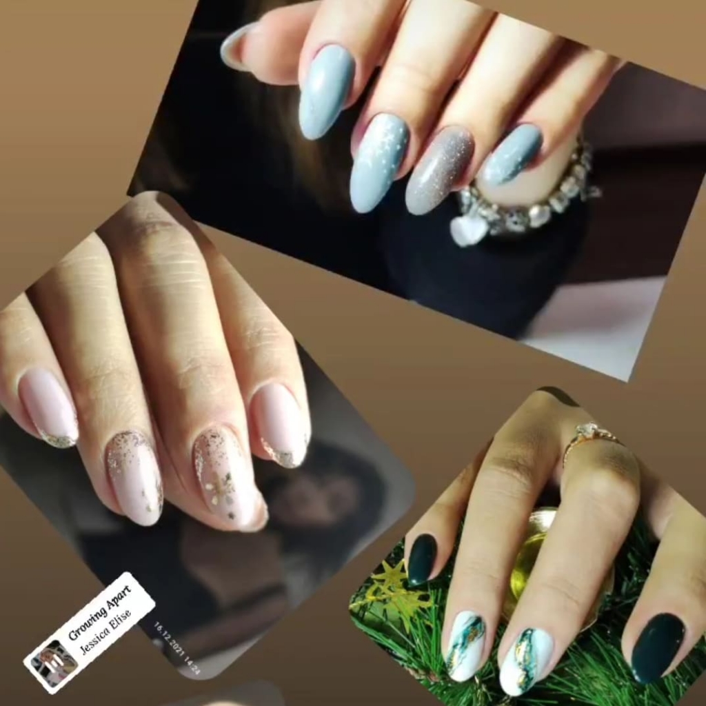 комбинированный маникюр + гель лак+ дизайн