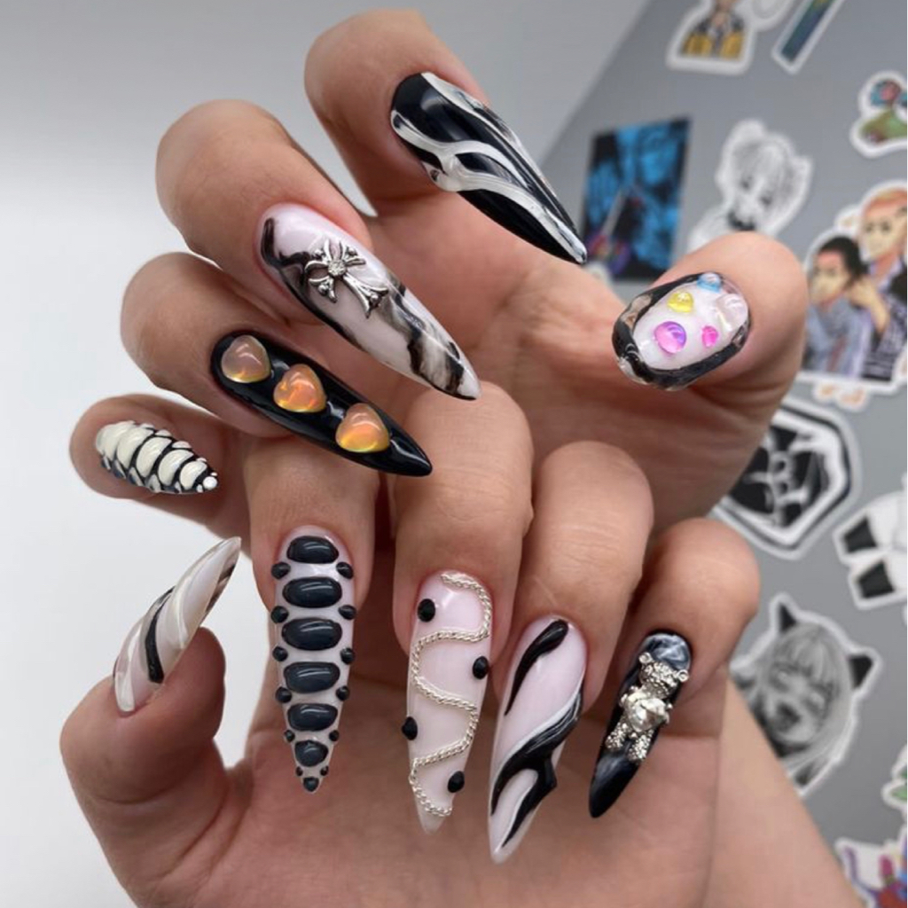 Наращивание ногтей с КРЕЙЗИ дизайном