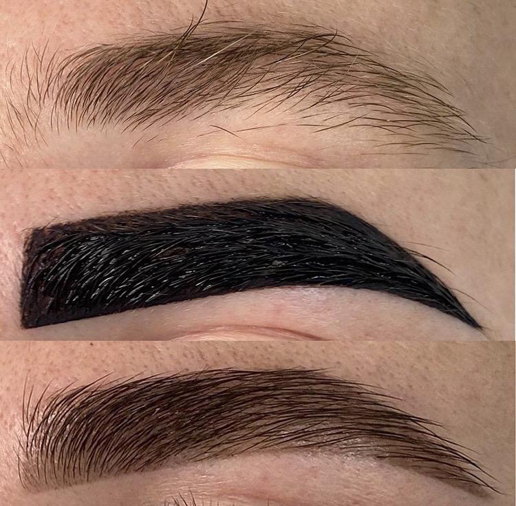 Коррекция бровей с окрашиванием