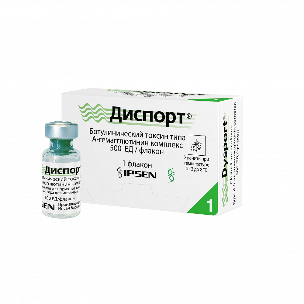 Диспорт межбровье+лоб+веки