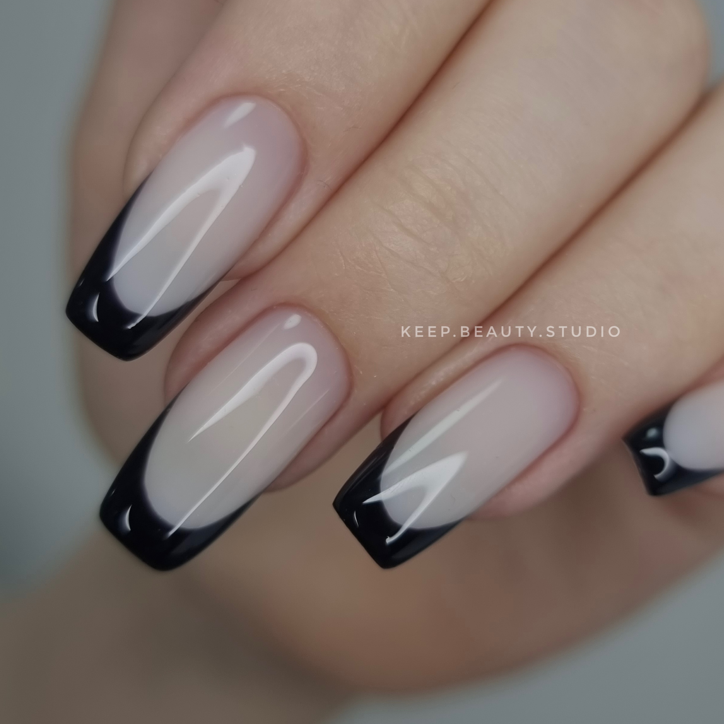 френч / лунный / обратный френч / втирка / фольга