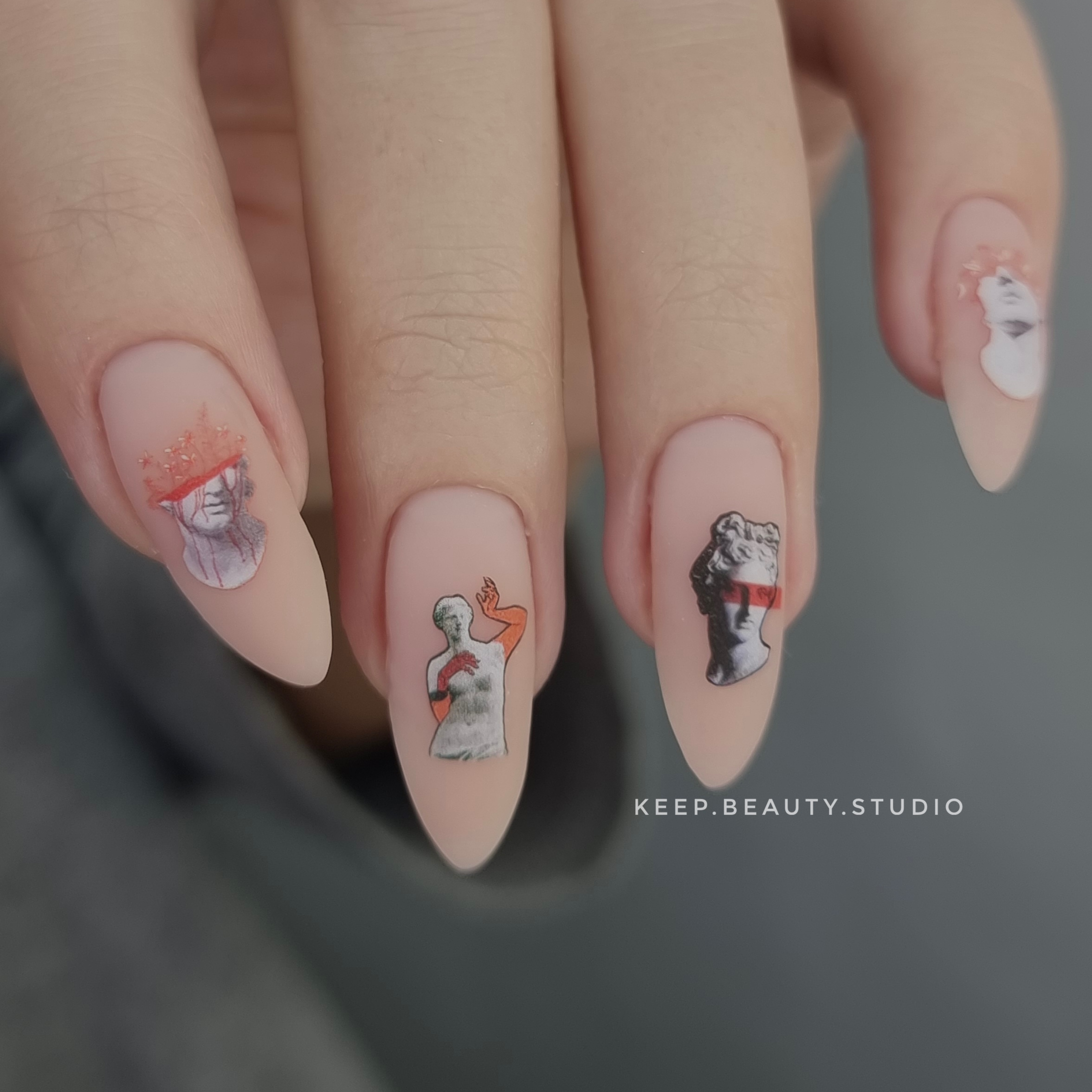 наращивание ногтей ( длина до двойки )