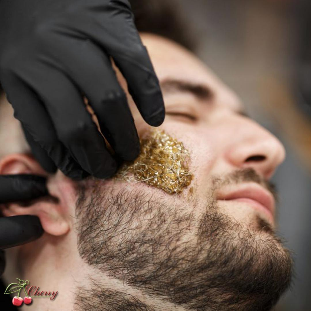 Оформление бороды воском (лицо)