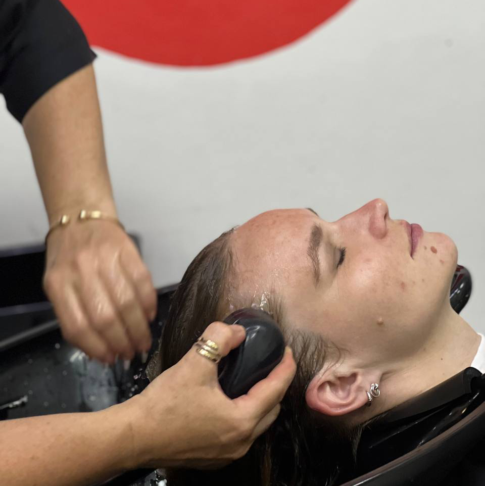 Мытье волос + сушка волос (короткие/средние)