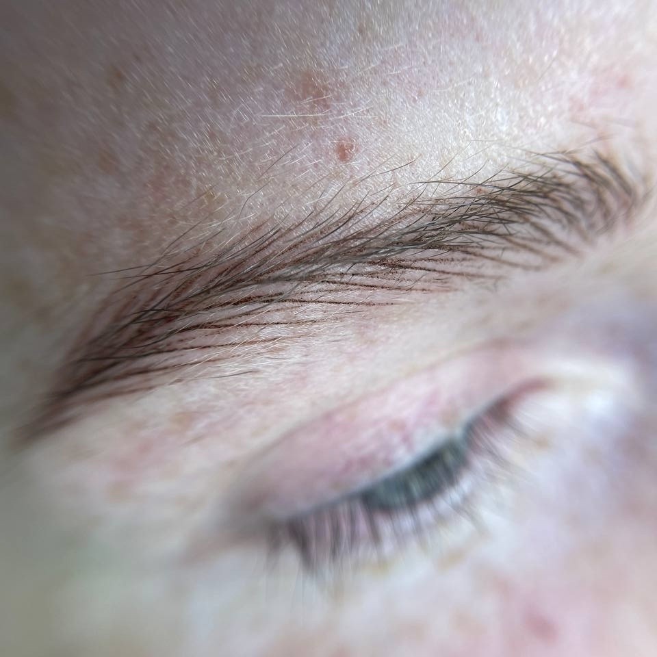 Брови, волосковая техника, первый сеанс