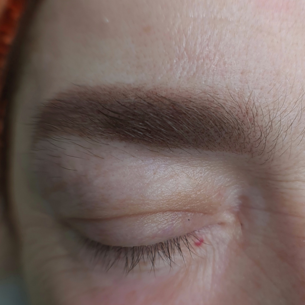 Брови, растушевка (напыление), первый сеанс.