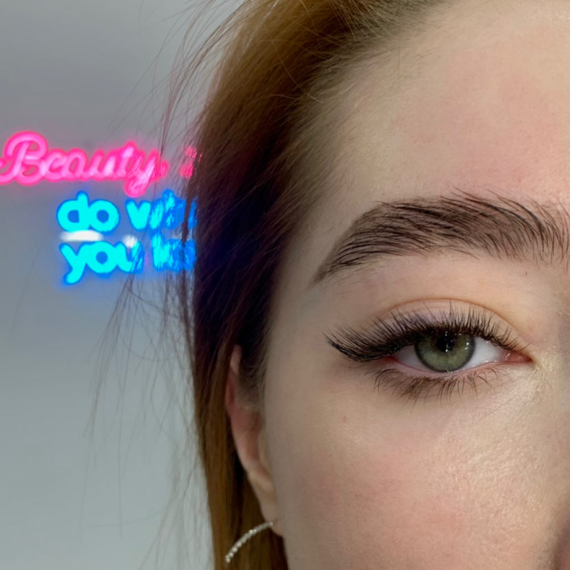 Наращивание ресниц мокрый эффект изгиб L