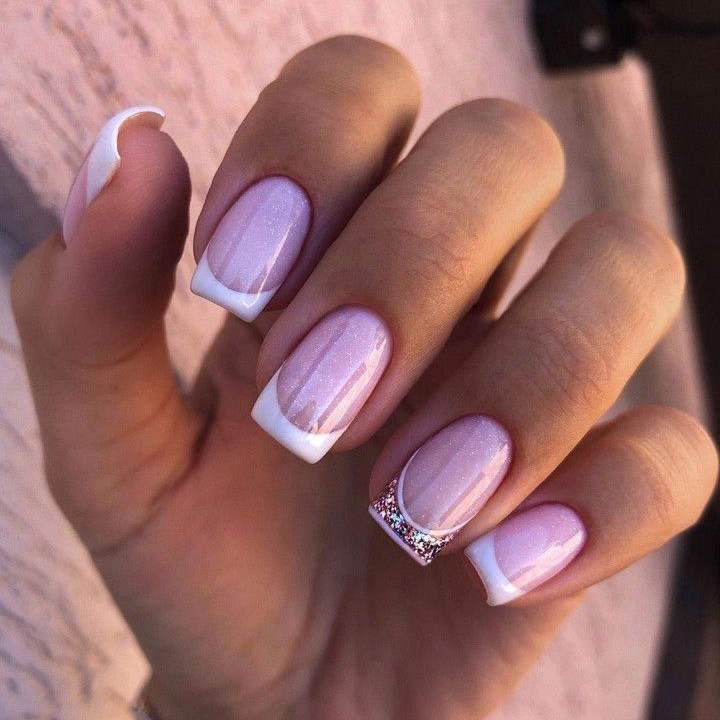 Маникюр покрытие гель лак (френч)