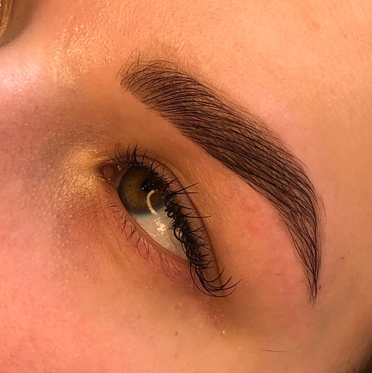 Окрашивание бровей краска + коррекция