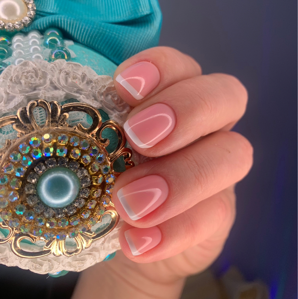 Френч/лунный /втирка/градиент блестками