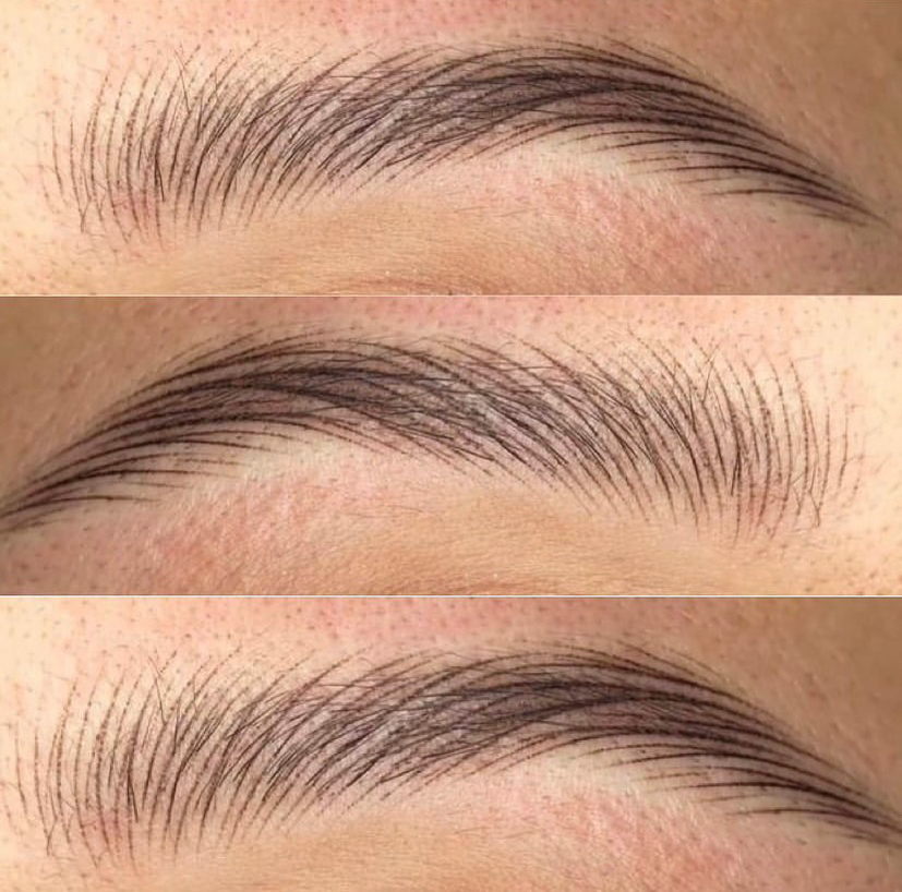 Брови в технике аппаратный волосок