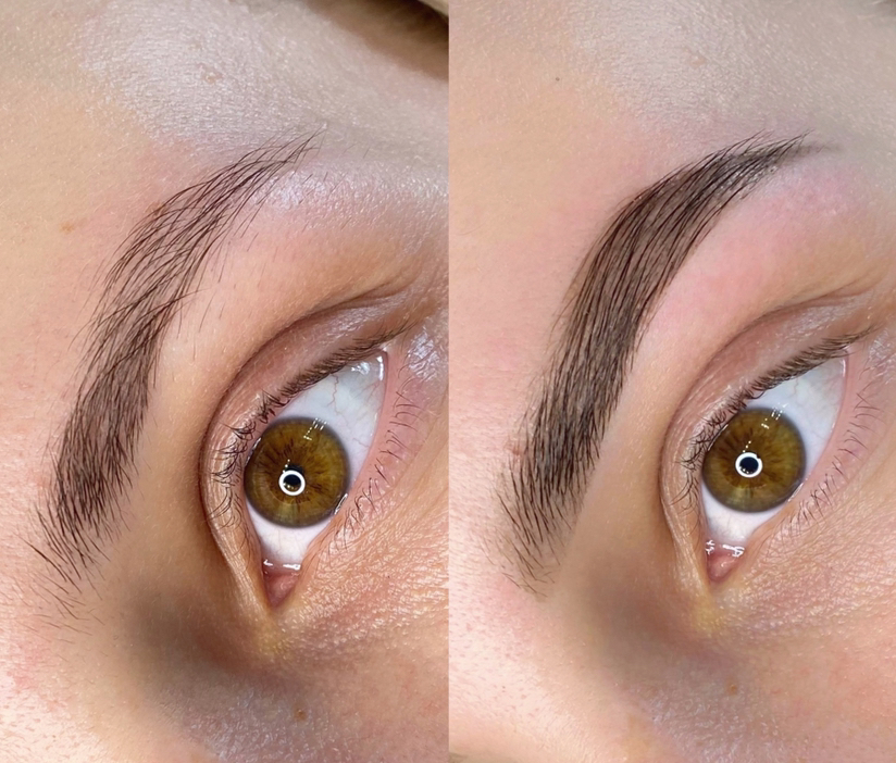 Оформление бровей (коррекция по форме+окрашивание)