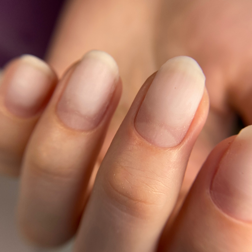 Комбинированный маникюр без покрытия