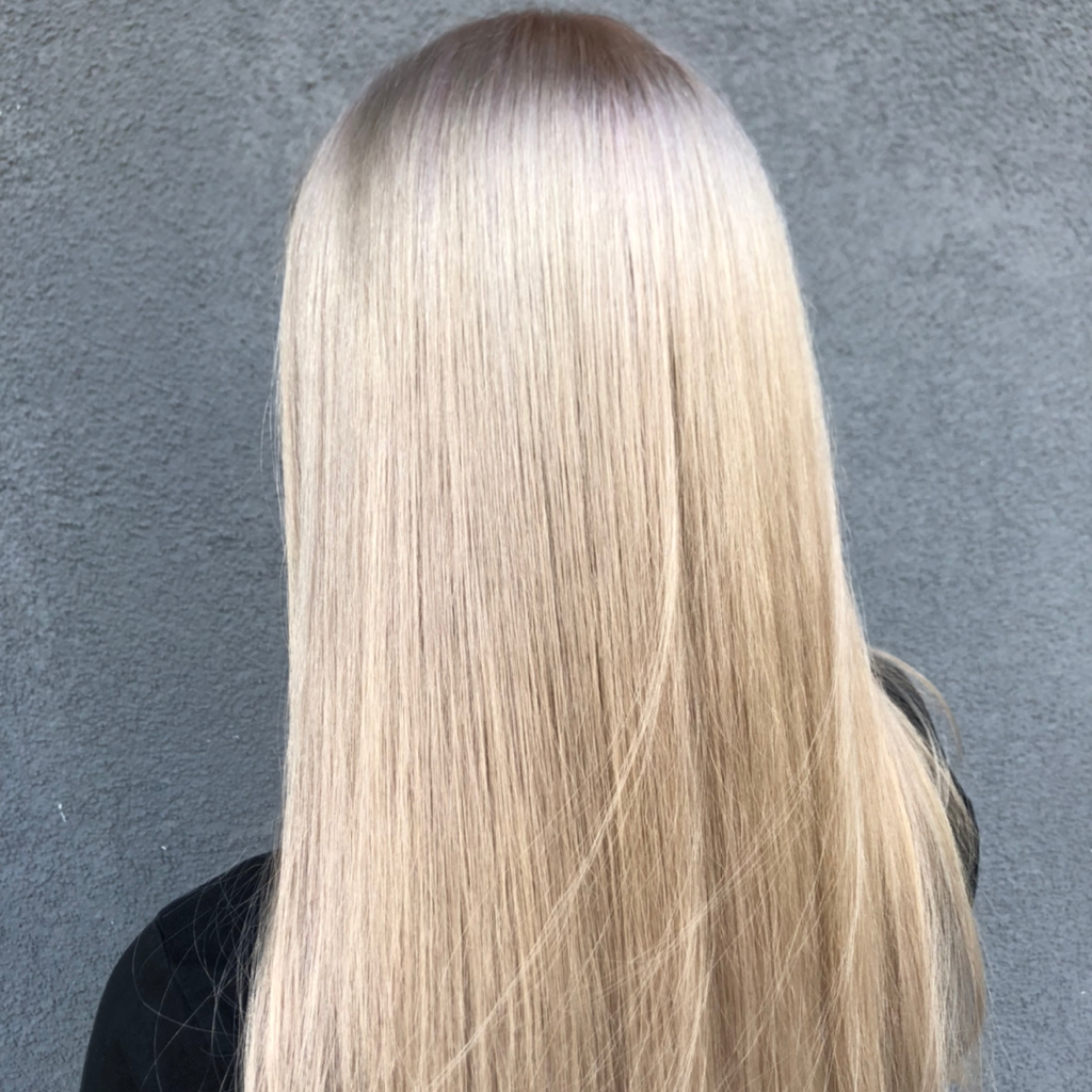 Окрашивание в один тон длинные волосы