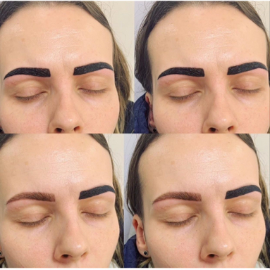 Окрашивание бровей краской