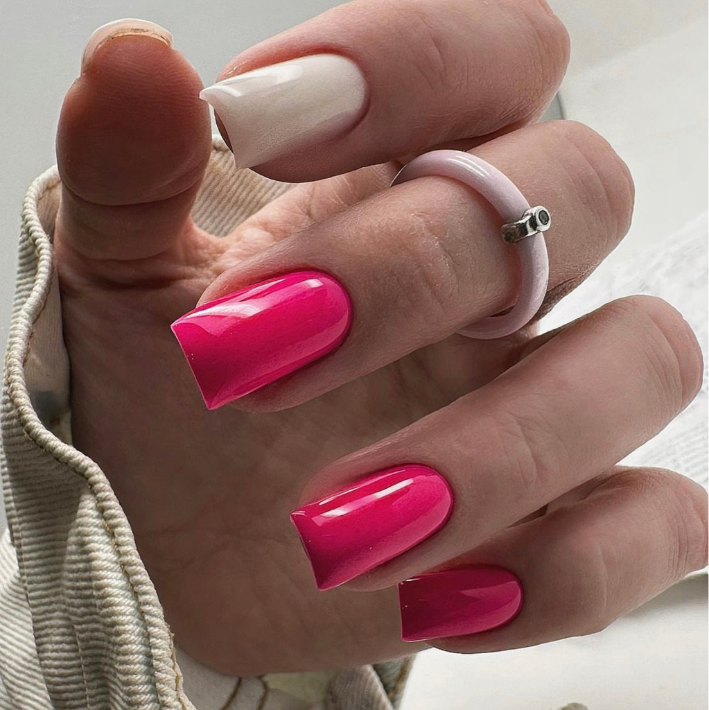 Маникюр с покрытием гель-лак в один тон без укрепления