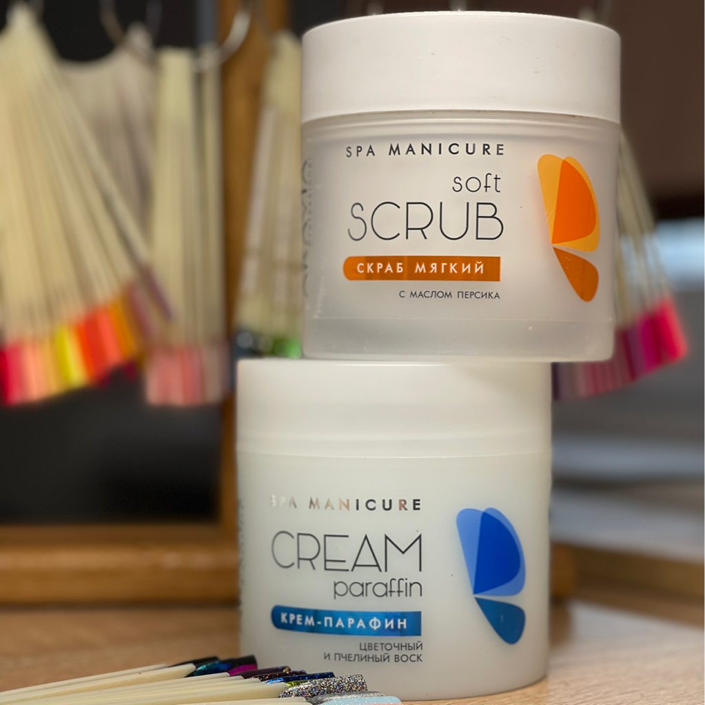 SPA-МАНИКЮР с покрытием гель-лаком. С нанесением холодного парафина  на все время процедуры