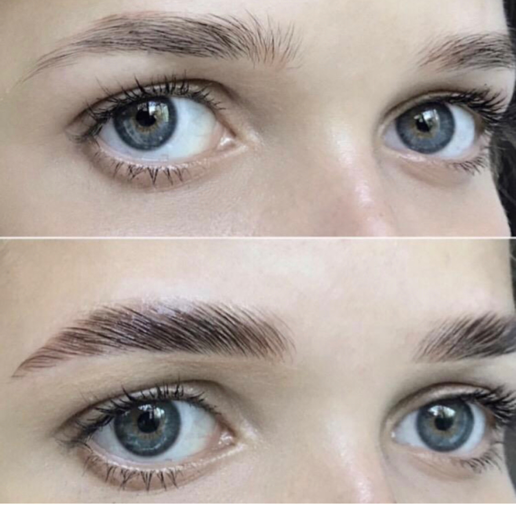 Долговоеменная укладка бровей+ окрашивание +ботокс