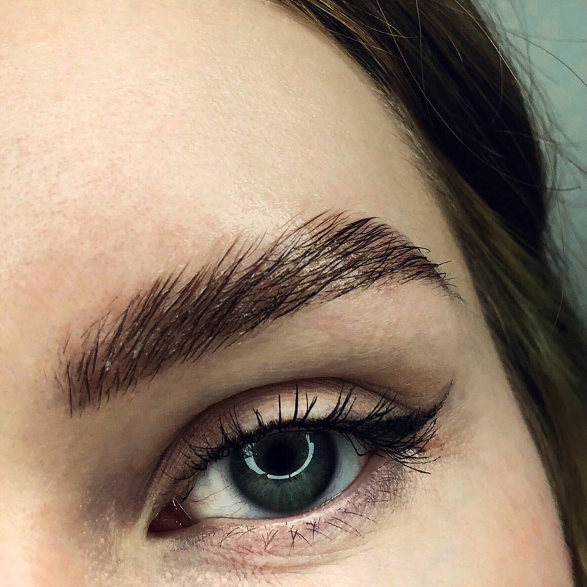 Моделирование + окрашивание бровей