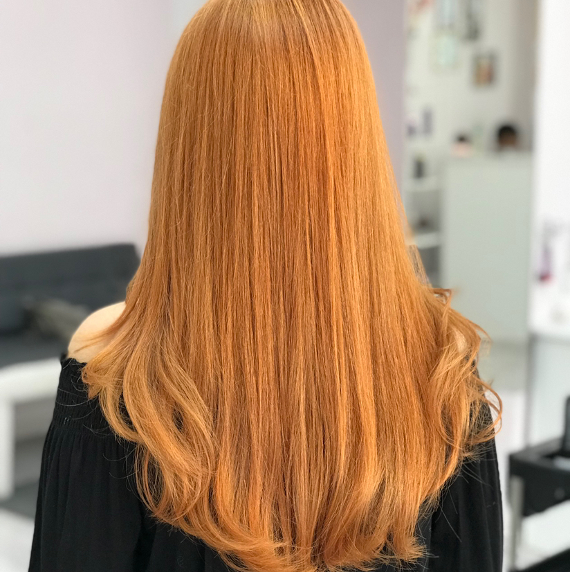 Окрашивание длинные волосы (в один цвет)