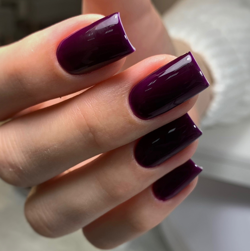 Коррекция нарощенных ногтей+покрытие (однотон)