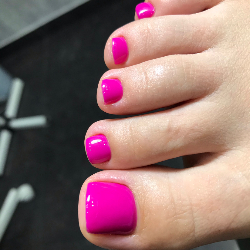 Обработка пальцев ног+покрытие гель лак