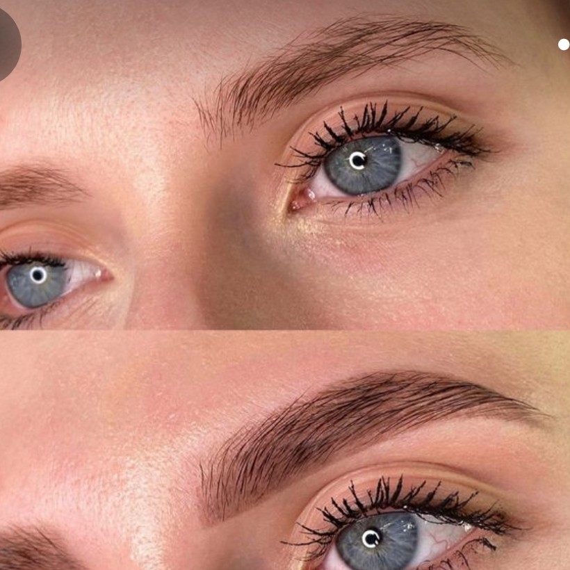 Коррекция + окрашивание бровей