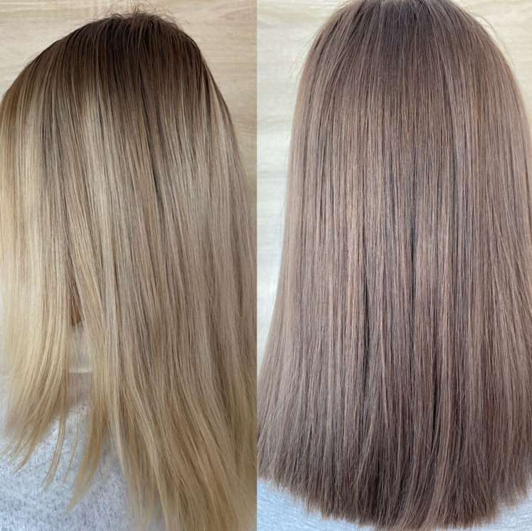 Окрашивание волос в один тон