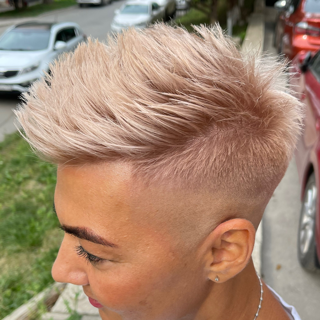 Тотал блонд ( короткие волосы )