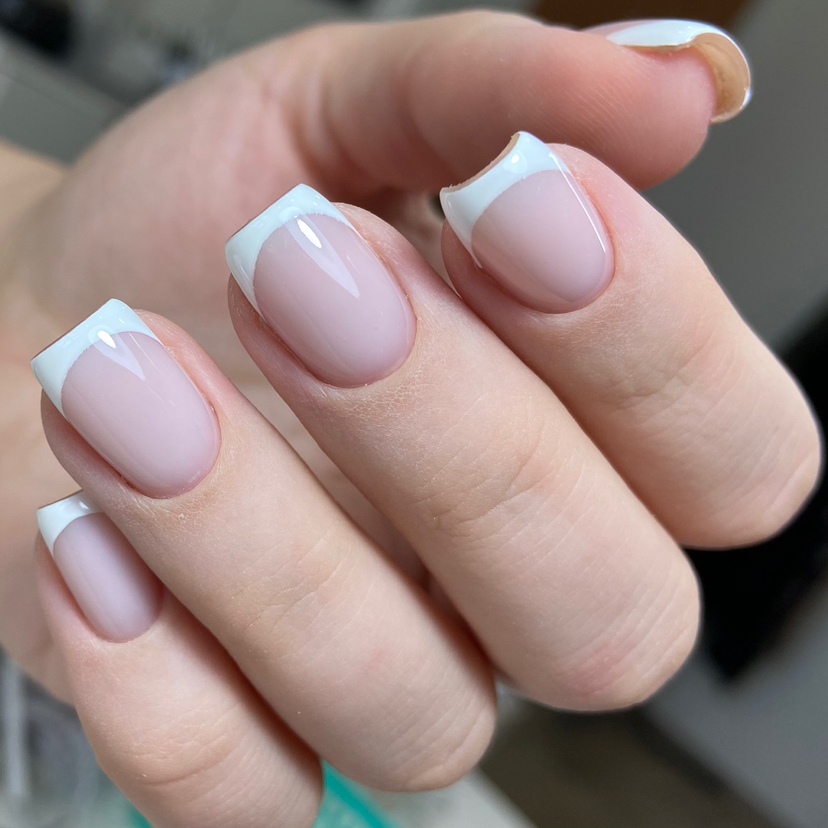 Снятие+Маникюр с покрытием + Френч