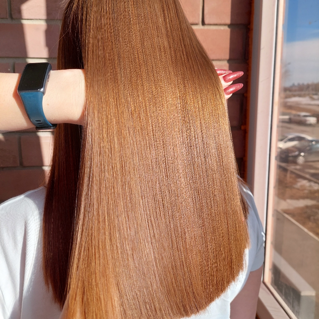 Кератин/ботокс на средние волосы (до 25 см)