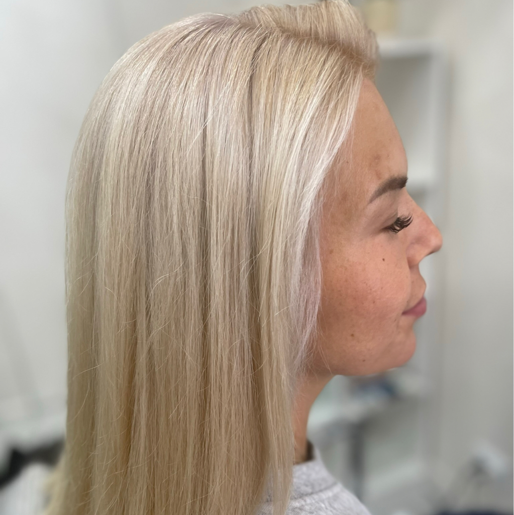 Окрашивание с использованием осветляющего порошка!