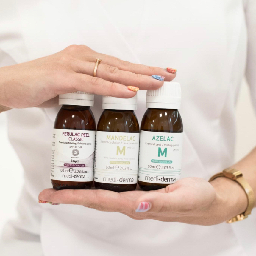 Пилинг поверхностный (миндальный / гликолевый / салициловый / азелаиновый / молочный )