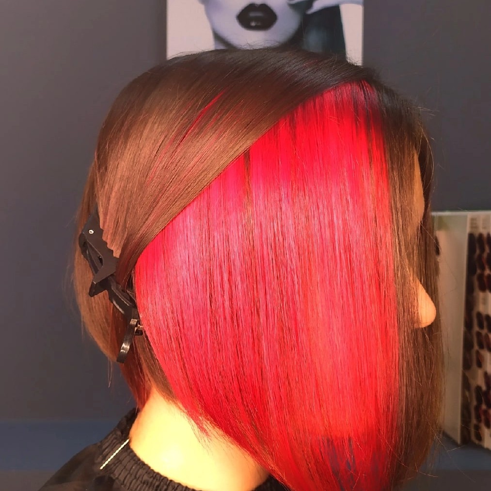 Скрытое окрашивание на короткие волосы