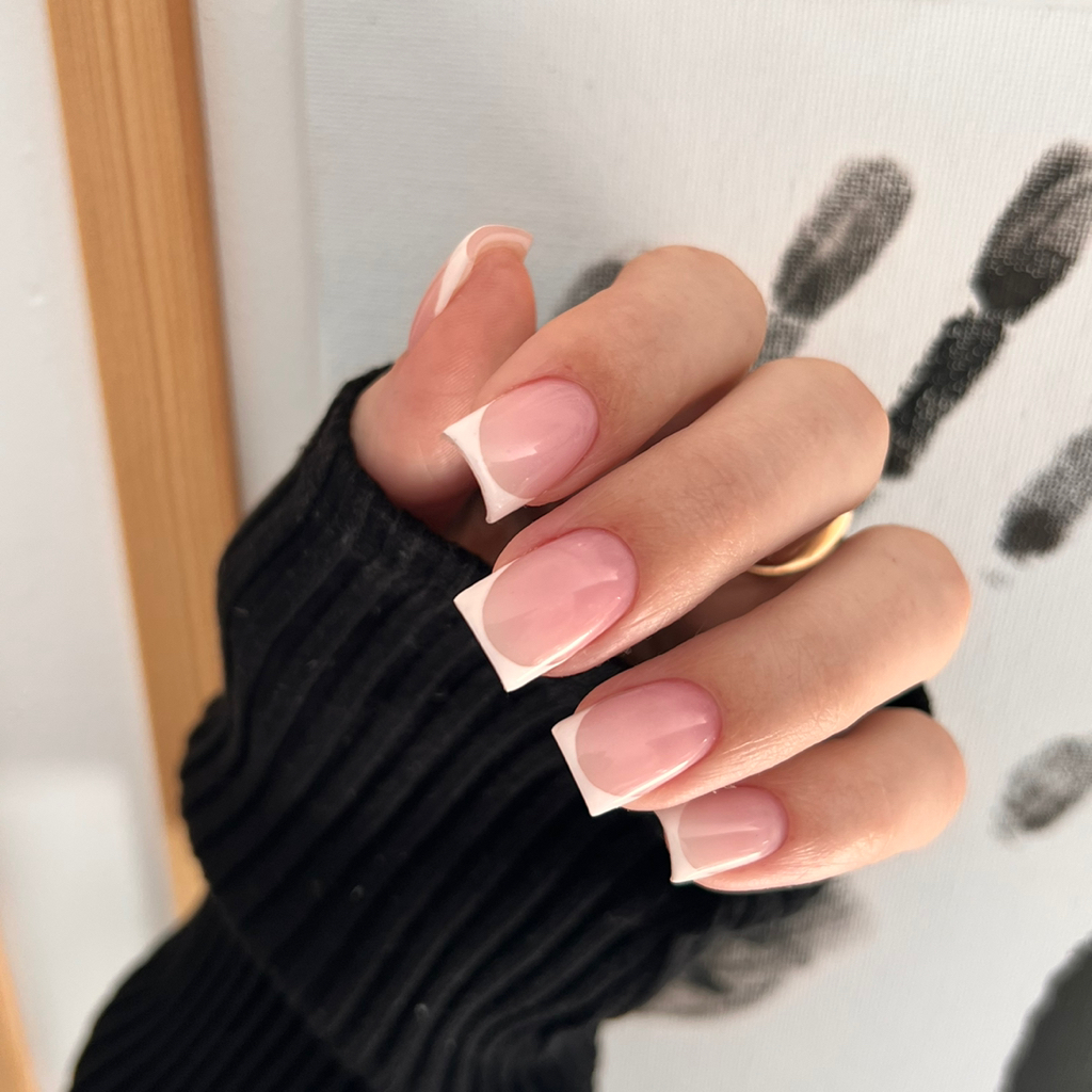 Снятие + маникюр + покрытие + френч