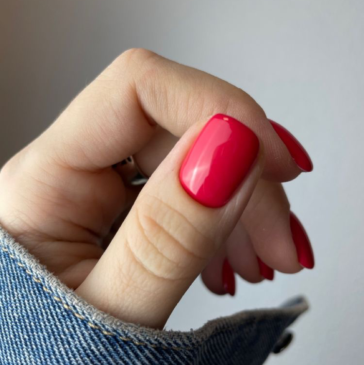 small маникюр|гель-лак однотон