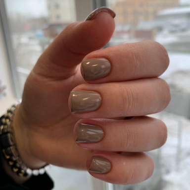 Маникюр+однотонное покрытие