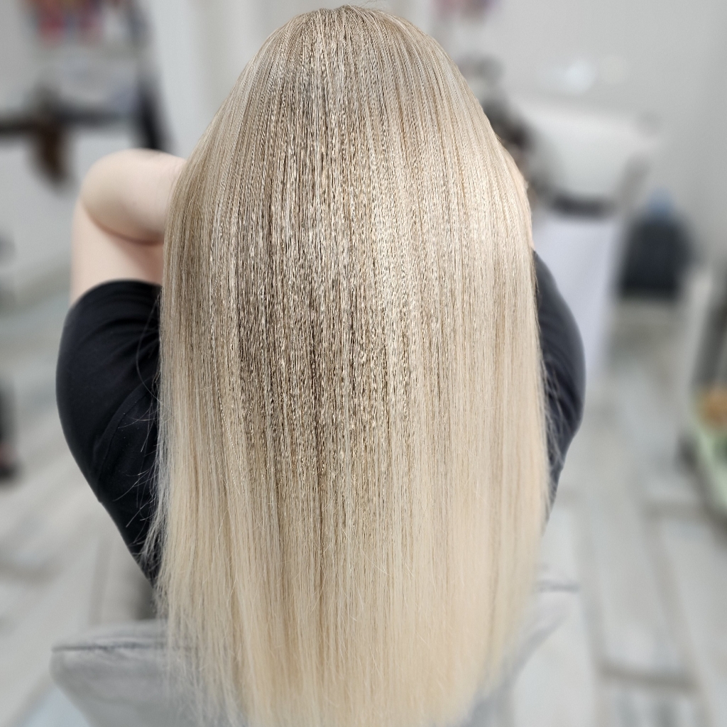 Мелирование 1/2 открытая техника (короткие волосы)