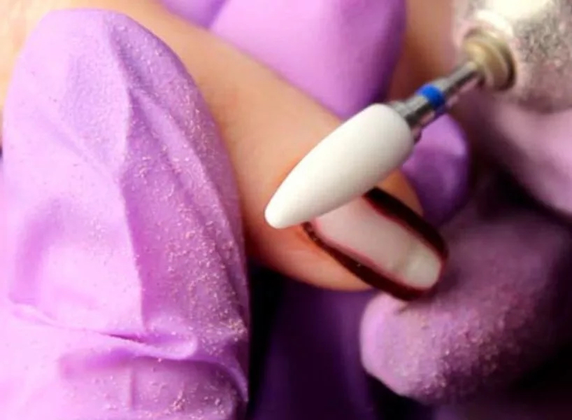 Снятие г/л + маникюр (нашей работы)