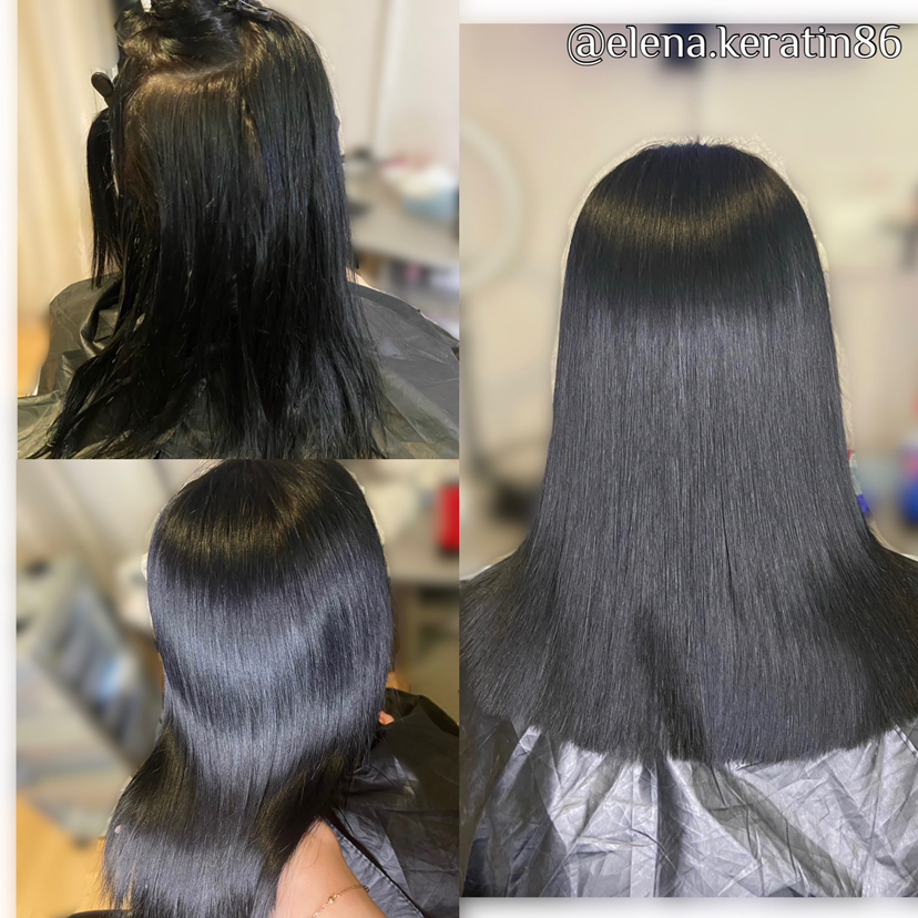 Кератиновое выпрямление волос